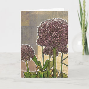 Allium Blossoms Greeting Cards Kaart