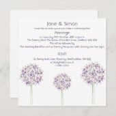 Allium Floral Design Huwelijksuitnodiging Kaart (Voorkant / Achterkant)
