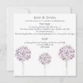 Allium Floral Design Huwelijksuitnodiging Kaart (Voorkant)