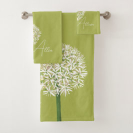  Allium Flower Botanical Art | Elegant Flora Bad Handdoek