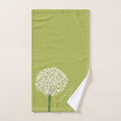 Allium Flower Botanical Art | Elegant Flora Bad Handdoek (Handdoek)