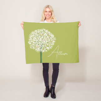  Allium Flower Botanical Art | Elegant Flora Fleece Deken