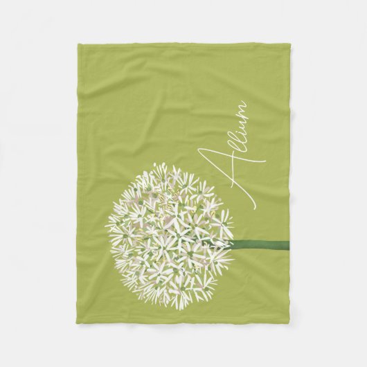  Allium Flower Botanical Art | Elegant Flora Fleece Deken (Voorkant)