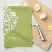  Allium Flower Botanical Art | Elegant Flora Theedoek (Quarter Fold)