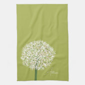  Allium Flower Botanical Art | Elegant Flora Theedoek (Verticaal)