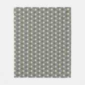 Allium Flower Pattern Green Paars Fleece Blanket (Voorkant)