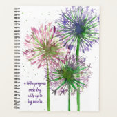 Allium Flowers Inspirerend woorden gepersonaliseer Planner (Voorkant)