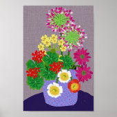 Allium, Geranium, Poppy, Primrose en Daisy Poster (Voorkant)
