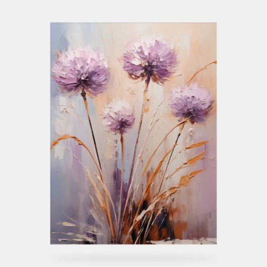 Allium - Impasto Floral Acryl Bord (Voorkant)