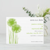 Allium in de Gras sparen de Datum Save The Date (Staand voorkant)