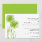 Allium in de uitnodiging voor het huwelijk (Voorkant / Achterkant)