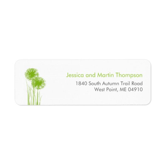 Allium in Grass gepersonaliseerde retour adreslabe Etiket (Voorkant)