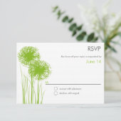 Allium in Grass Reply Card RSVP Kaartje (Staand voorkant)