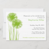 Allium in Grass Shower Invitation Kaart (Voorkant)