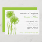 Allium in Grass Shower Invitation Kaart (Voorkant / Achterkant)