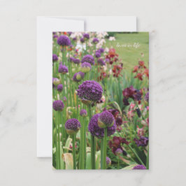 Allium & Iris Bloembed Notitiekaartje