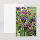 Allium & Iris Bloembed Notitiekaartje (Voorkant / Achterkant)