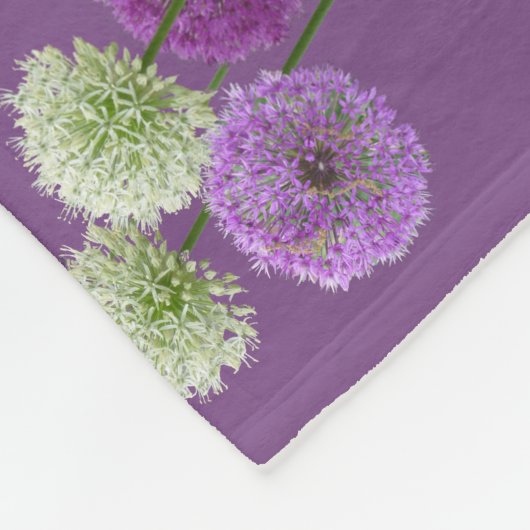 Allium Little Bulbs Pattern Cust. Fleece Blanket (Hoek)