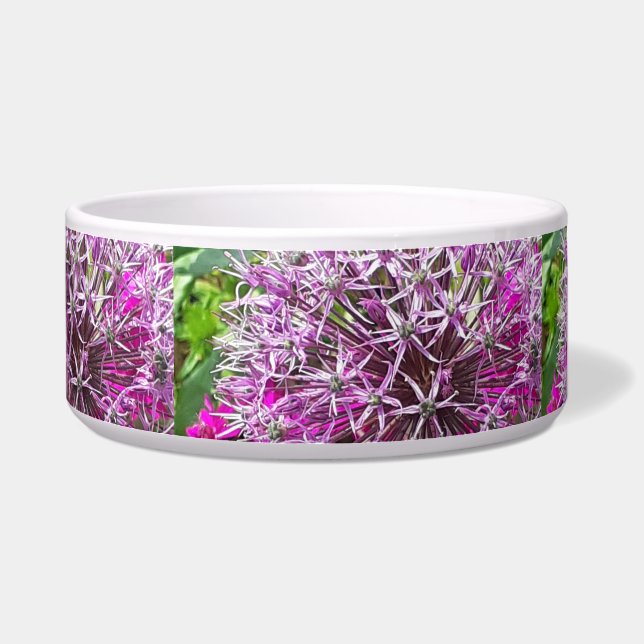 Allium & Zomer Bloemen Pet Bowl Voerbakje (Rechts)