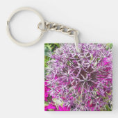 Allium & Zomerbloemen Acryl Sleutelhanger (voorkant)