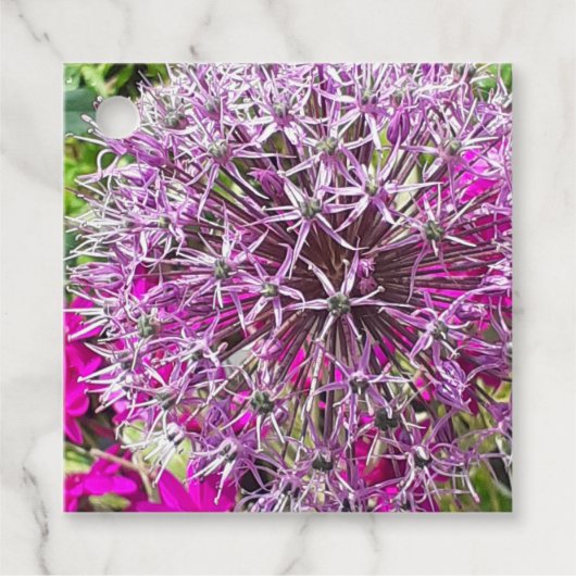 Allium & Zomerbloemen Bedankjes Labels (Voorkant)