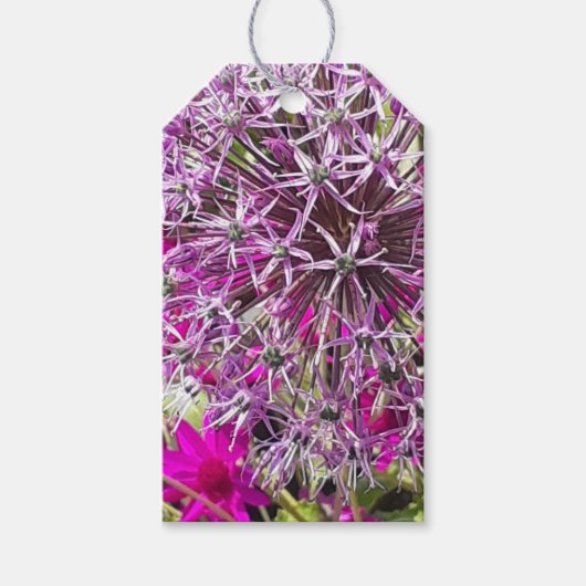Allium & Zomerbloemen Cadeaulabel (Voorkant)