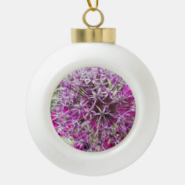 Allium & Zomerbloemen Keramische Bal Ornament