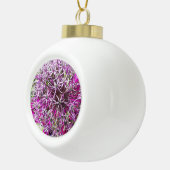 Allium & Zomerbloemen Keramische Bal Ornament (Rechts)