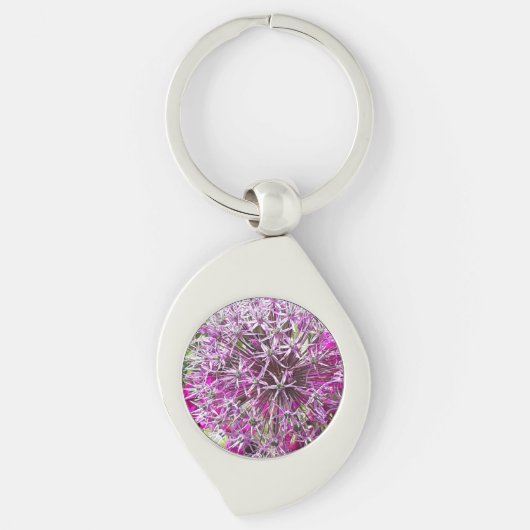 Allium & Zomerbloemen Metaal Sleutelhanger (Voorkant)