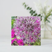 Allium & Zomerbloemen Platte Kaart (Staand voorkant)