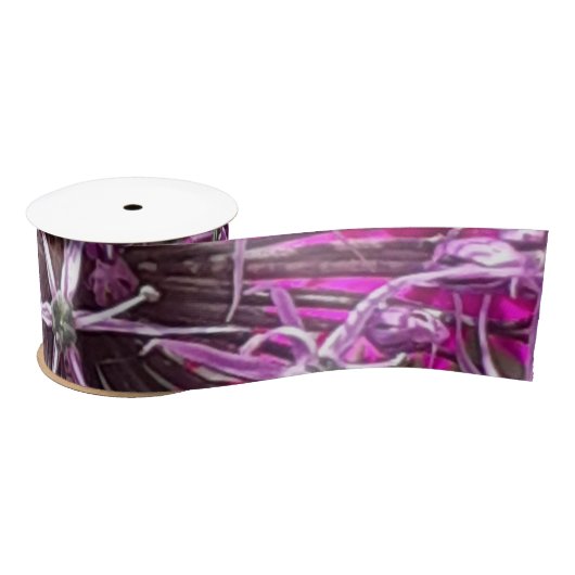 Allium & Zomerbloemen Satijnen Lint (Spoel)