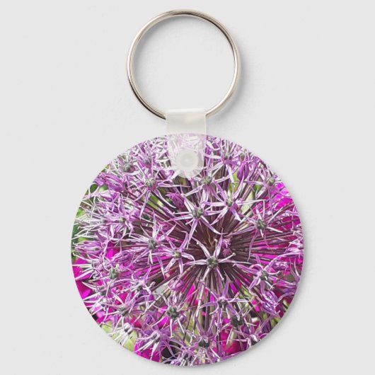 Allium & Zomerbloemen Sleutelhanger (Voorkant)