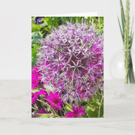 Allium & Zomerbloemen Wenskaart Kaart