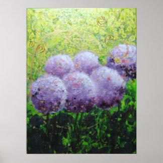 Alliums bij Laycock 18inx24in de Steen van het Pos Poster