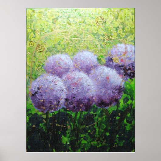 Alliums bij Laycock 18inx24in de Steen van het Pos Poster (Voorkant)