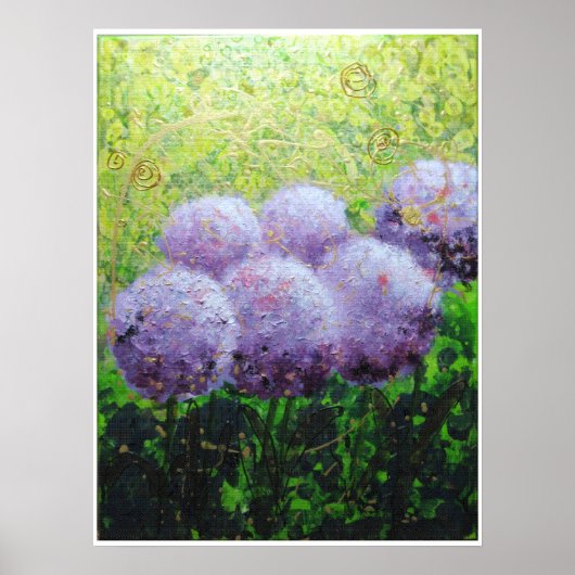 Alliums bij Laycock - Bee Lilli Semi Gloss 18x24 Poster (Voorkant)