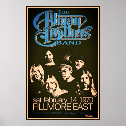 Allman Brothers Band Concert Poster (Voorkant)
