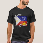 Allons Brandon Louisiana Acadiana Vlag-Amerikaan T-shirt (Voorkant)