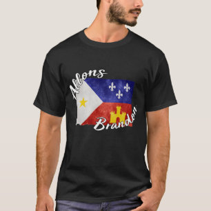 Allons Brandon Louisiana Acadiana Vlag-Amerikaan T-shirt