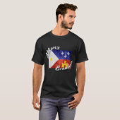 Allons Brandon Louisiana Acadiana Vlag-Amerikaan T-shirt (Voorkant volledig)