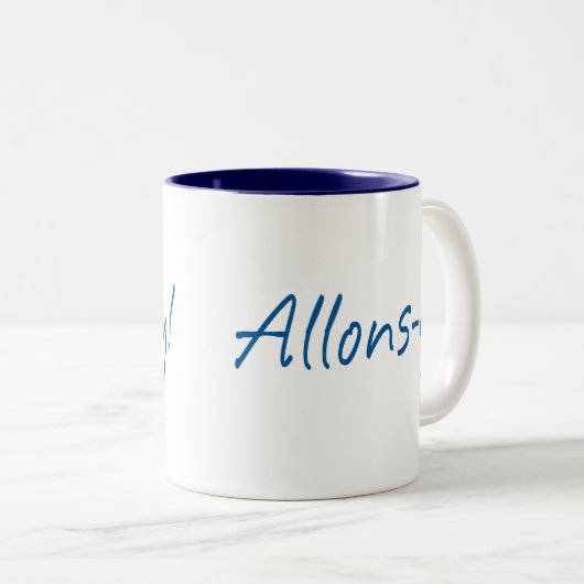 Allons-y Tweekleurige Koffiemok (Voorkant rechts)