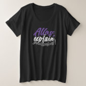 Allos, leg jezelf uit! (script) grote maat t-shirt (Design voorkant)