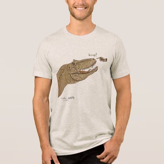 Allosaurus Boop T-shirt Front Design & Back (Voorkant)