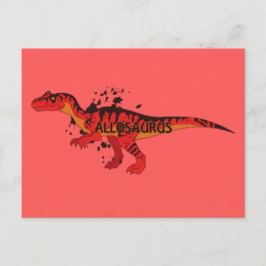 Allosaurus Briefkaart (Voorkant)