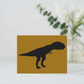 Allosaurus Dino Dinosaur Silhouette Briefkaart (Staand voorkant)