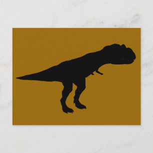 Allosaurus Dino Dinosaur Silhouette Briefkaart