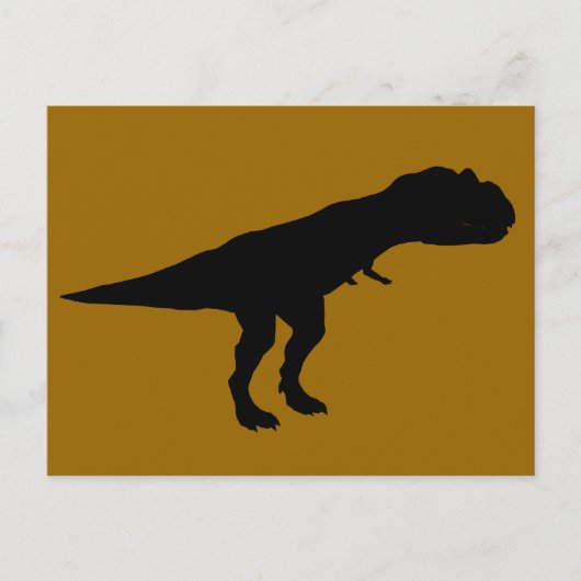 Allosaurus Dino Dinosaur Silhouette Briefkaart (Voorkant)