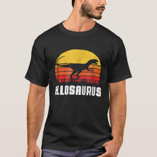  Allosaurus Dinosaur Shirt Retro Sun