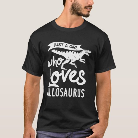 Allosaurus Dinosaur  Skull Skeleton T-shirt (Voorkant)