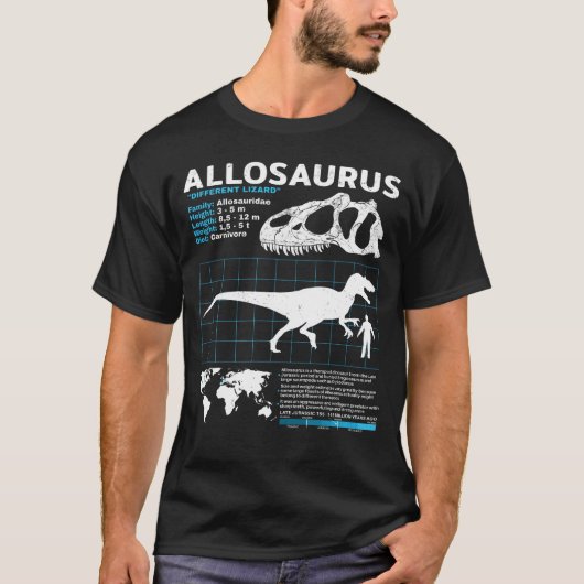 Allosaurus — Feetblad T-Shirt (Voorkant)